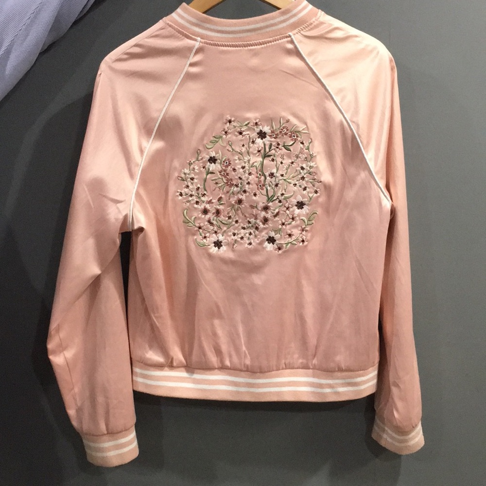 Pink bomber jacket